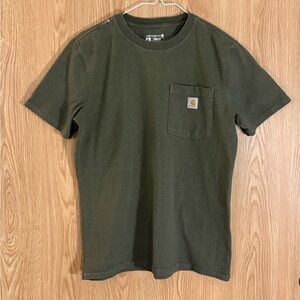 Carhartt Olive Loose Fit Crewneck Short Sleeve Pocket Tee